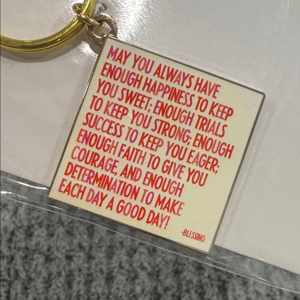 Quotable Keychains Blessing Gold Keyring - Picture 2 of 3
